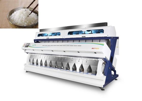 Intelligent LED Lights Alarm One Button Analysis Rice Sorting Machine 12 Chutes