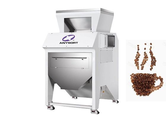 LED Lights Alarm Bean Color Sorter Machine With Hawk Eye Recognition