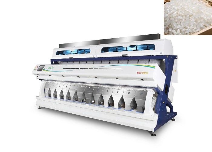 Ultra Low Air Consumption Rice Color Sorter With Hawk Eye Camera