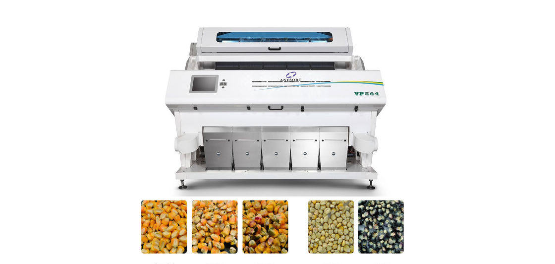 High Speed Corn Color Sorter 6 Channels , Automatic Colour Sorting Machine