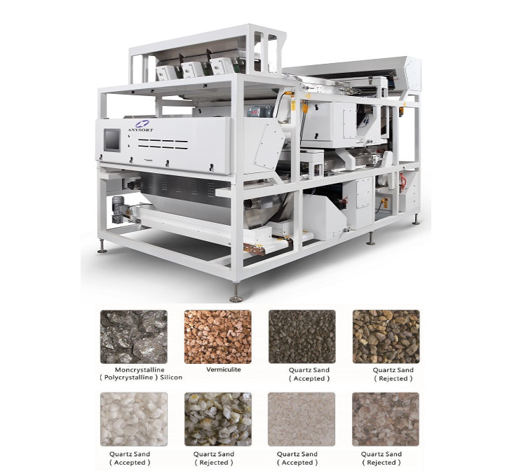 Hight Precision Optical Ore Color Sorter , Quartz Stone Sorting Machine